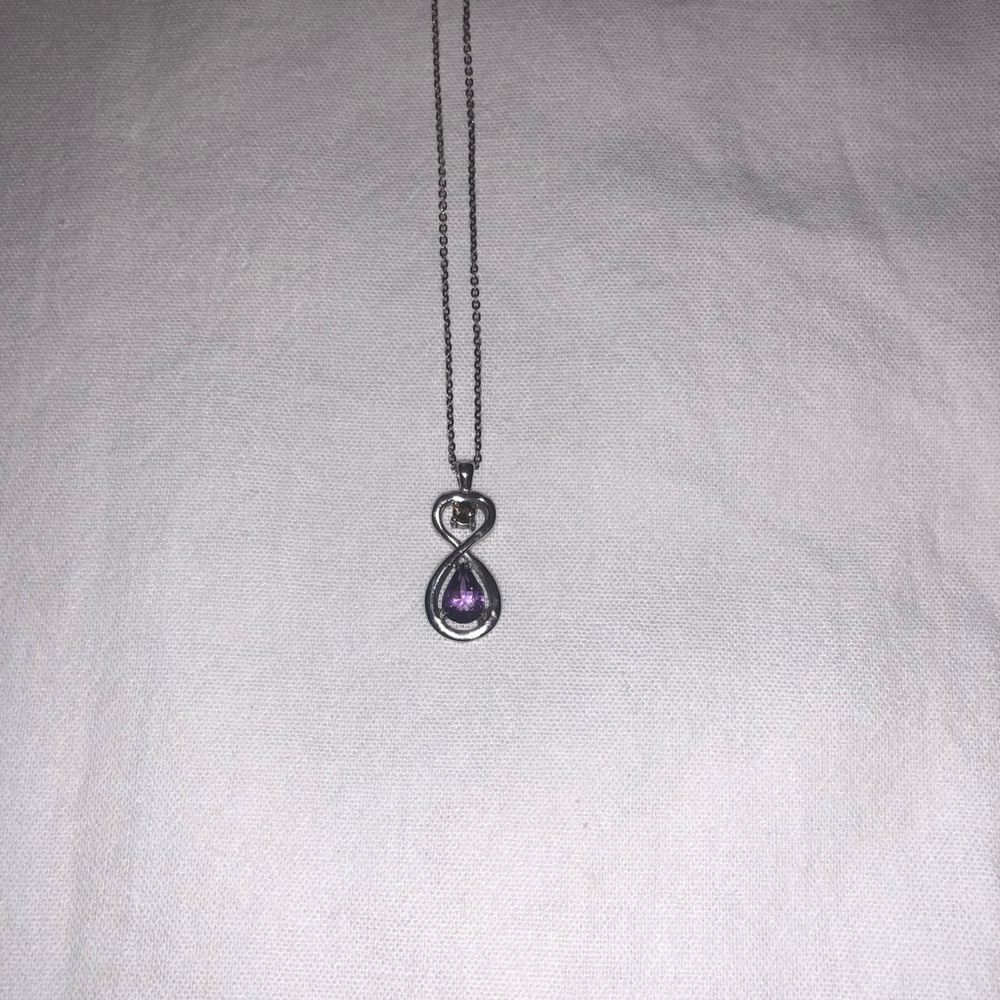 Sterling Silver Chain and Purple Stones